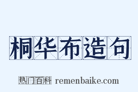 桐华布造句是什么意思的图片